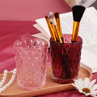 Pot de bougeoir en verre de cristal de luxe de vente chaude pour la décoration à la maison bougie élégante faisant l'accessoire