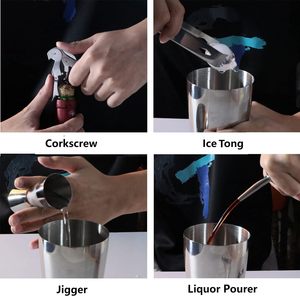 Chuyên nghiệp <span class=keywords><strong>bartender</strong></span> Kit tùy chỉnh thép không gỉ barware thân thiện với môi bền kim loại thiết kế Wine Shaker cup Bar công cụ - Product Image 3