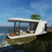 Maison capsule spatiale moderne en aluminium pour bureau et villa, préfabriquée, isolée thermiquement et résistante à l'humidité, design incurvé/rectangulaire
