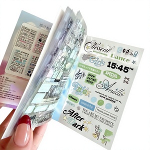 PET Sticker <b>Book</b> Self Adhesive Decorative Stickers Korean Style <b>Holiday</b> DIY Decoration - Product Image 1