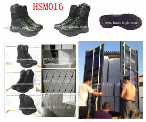 ZH, थोक काले सामरिक लंबी पैदल यात्रा जूते जूते रखने गर्म टिकाऊ पु + रबर एकमात्र लड़ जूते HSM016 - Product Image 5