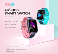 Montre intelligente pour enfants 4G GPS Carte SIM WIFI Répondre aux appels Appels vidéo SOS Caméra étanche Moniteur Whatsapp Téléphone Android pour enfants LT21