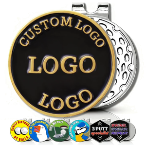 0717 Custom Metal <b>Golf</b> Ball Marker Magnetic Hat Clips with Logo Printing & Waterproof for Outdoor Use - Product Image 1