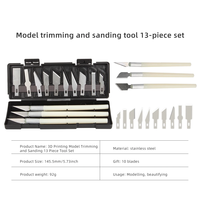 Kit d'outils d'impression 3D multi-modèles : Couteau de découpe, grattoir, aiguille de nettoyage, pinces, kit d'ébavurage, outils d'impression 3D DIY