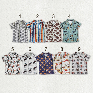 เสื้อโปโลเด็กชายลายทางสีน้ำเงินแขนสั้น ขายส่ง เสื้อคอปกเด็ก - Product Image 5