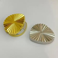 Miroir pliable en métal irrégulier, miroir compact, cadeau personnalisé pour demoiselle d'honneur, miroir de poche, petit miroir de maquillage, cadeaux pour femmes