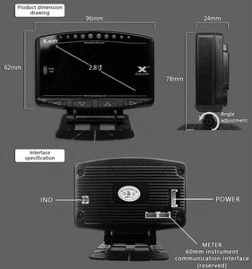 Lufi X1 OBD2 डिजिटल गेज टर्बो बूस्ट तेल दबाव पानी का तापमान के लिए कार हवा RPM ईंधन गति EXT तेल मीटर OBD HUD प्रदर्शन - Product Image 5