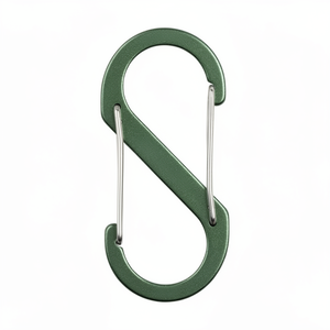 Nite IZE S-Biner Double mousqueton en acier inoxydable et aluminium, taille universelle # 4 Olives Fabriquées aux États-Unis - Product Image 1