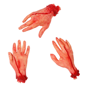 ของตกแต่งวันฮาโลวีน รูปมือ ขา สมอง หัวใจปลอม น่ากลัว น่าสยดสยอง สำหรับบ้านผีสิง วัสดุไวนิล อุปกรณ์ประกอบฉากหลอกๆ สยองขวัญ - Product Image 1