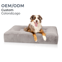 Lits orthopédiques haute densité pour chiens en mousse très vendus sur mesure Lit pour chien de luxe extra large avec couvercle amovible