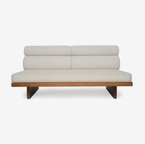 Sofá Islandés Recto Cuadrado Tapizado con Relleno de Espuma, Madera Sólida, Estilo Minimalista, para Sala de Estar y Uso Doméstico - Product Image 6
