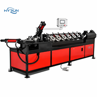 Machine de fabrication de brides pour conduits d'air spirale en acier galvanisé pour systèmes CVC, modèle HYRUN RDFF-T3, avec moteur