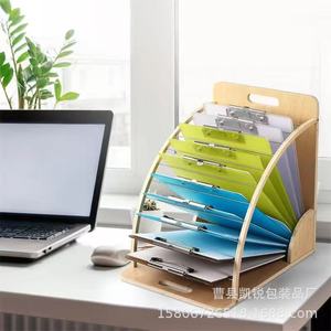 <b>Wooden</b> Magazine Rack With 8+ Layers Durable Office Organizer For Documents And <b>Books</b> - Product Image 3