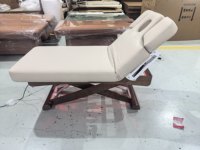 Table de massage électrique haut de gamme en bois massif pour salon commercial, multifonctionnelle et à température constante