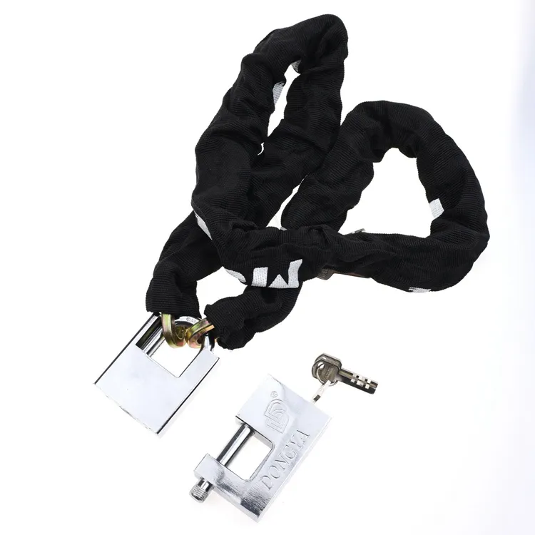 Lexin — serrure à chaîne de vélo robuste, accessoire de qualité supérieure, avec cadenas à clé, YH1096