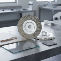 Lames diamantées électroplaquées PMS 100 mm avec grain 60-400 pour le meulage du verre céramique, du polysilicium et l'élimination des bavures de bord