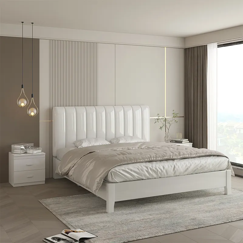 Venda quente modernos quarto conjuntos 1.8 m, cama, móveis, quarto, high gloss, quadro de madeira, quarto de luxo, conjunto de king size