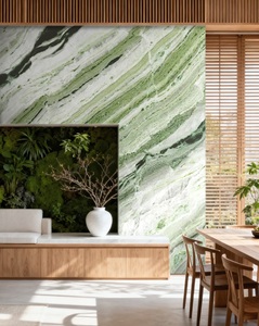 Mármol Jade Shangri <span class=keywords><strong>La</strong></span> |   Piedra Natural Exótica Verde y Blanca Veteada para Hoteles de Lujo y Diseño de Interiores Premium - Product Image 4