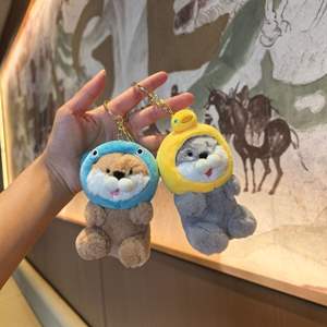 HECION Llavero de Peluche con Cabeza de Nutria Adorable, Juguete de Peluche de Nutria con Pez para Decoración de Bolsos - Product Image 4