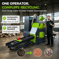 Machine de recyclage de câbles écologique LX-400A Lansing, granulateur de cuivre de type sec, capacité d'entrée 250 kg/h, pour usine de recyclage des métaux