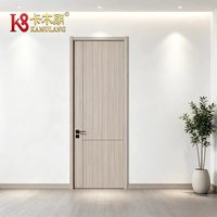 Portes intérieures modernes en bois massif composite MDF mélaminé polymère, isolation acoustique, construction durable, pour salon et hôpital
