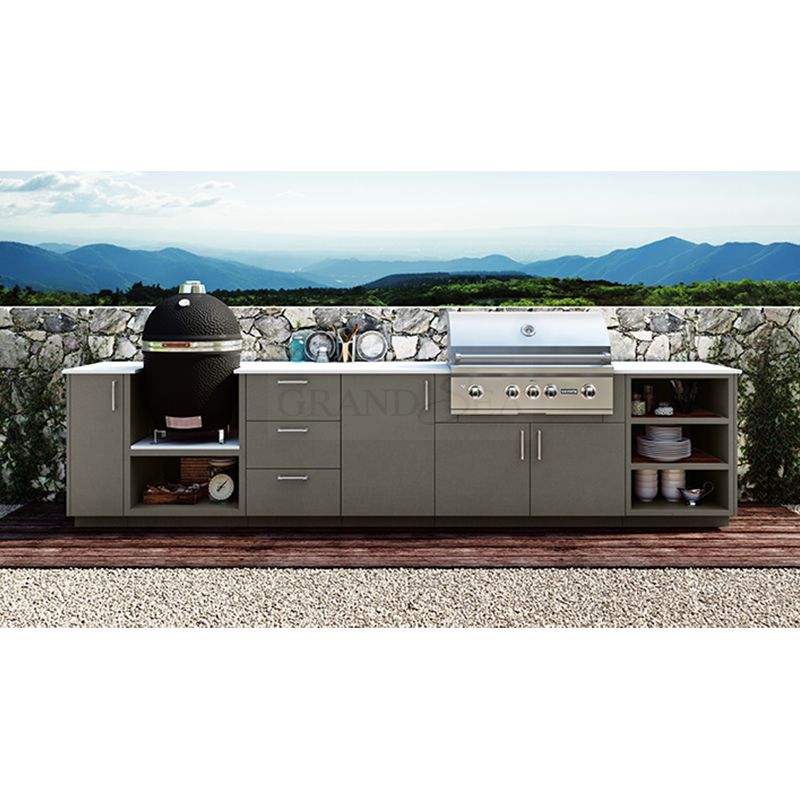 Professional Outdoor Kitchen Island Stainless Steel BBQ Kitchen Cabinet ...