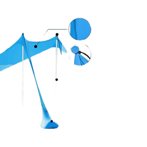 Upf 50 + גדול פופ-אפ כפול שכבה גוון שמש אוהל החוף עבור 3-4 אנשים לקיץ - Product Image 4