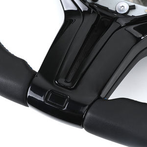 <span class=keywords><strong>Volante</strong></span> <span class=keywords><strong>de</strong></span> cuero medio perforado con fondo plano embellecedor negro Piano para <span class=keywords><strong>BMW</strong></span> F10 F20 F30 F06 F22 M3 F80 M4 F82 X5 E70 E90 - Product Image 4
