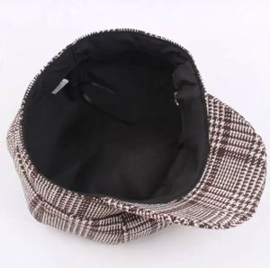 Casquette Gavroche Femme 2024 Tendance en Coton Sergé à Carreaux Style Coréen/Japonais Décontracté/Sport Printemps - Product Image 5
