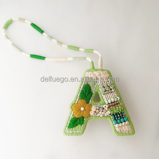 Dropshipping Products Handmade 26 A-z Letters Beads Pendant Bags Charms for Gift Idea