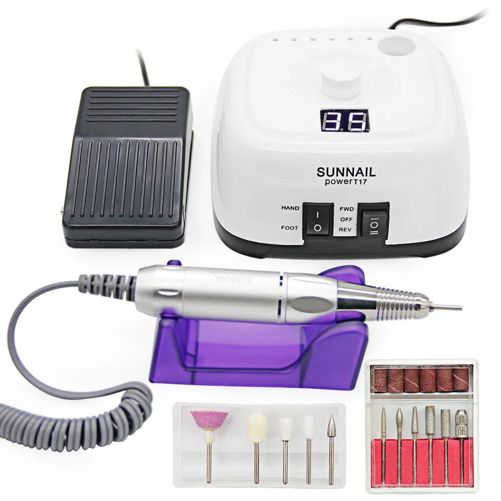 Sunnail Professionele Nail Sander 35000 Rpm Pedicure Manicura Draagbare Sterke Nail Boor Polijstmachine Electric File Voor Nail