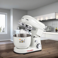 Robot Pâtissier Planétaire Électrique de 1600 W Haute Puissance, 6 Vitesses, Tête Inclinable, Bol Mélangeur en Acier Inoxydable de 6 L, Certifié ETL, Fonction 3-en-1