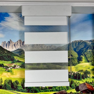 Stores enrouleurs électriques zébrés intégrés pour la décoration intérieure, avec tissu imperméable et contrôle de la lumière occultant - Product Image 3