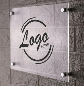 علامة تجارية أكريليك مخصصة للتعليق على الحائط بشعار عائم مخصص للمكتب لافتة مكتب لوحة واجهة للمتجر - Product Image 1