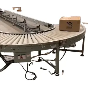 Sistema de cinta transportadora giratoria circular DLTE, sistema de cinta transportadora de goma y rodillo