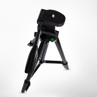 Mini trépied léger en aluminium extensible à 4 sections avec rotule 3 axes, niveau à bulle, capacité de charge de 8 kg, et pinces pour téléphone/appareil photo