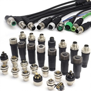 Conector de Sensor M12 de 3, 4, 5, 8, 12 Pines, Conector Macho Recto de Entrada Trasera/Delantera para Montaje en PCB, M8, M12, M16 - Product Image 1