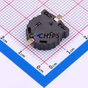 BS-12-B3AA013-R Button & Strip Battery Connector SMD Connector Battery Holder CR1225 Phosphor Bronze Gold - Product Image 2