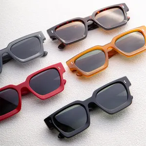 Vorrätig Visor quadratische Sonnenbrille optischer Rahmen Brillenrahmen Herren Damen modische quadratische Acetatfaser-Sonnenbrille