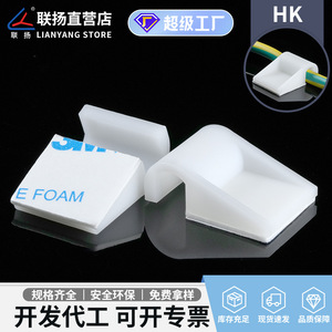 Clip de câble Lianyang en nylon blanc HK-7 auto-adhésif pour la gestion des faisceaux de câbles - Product Image 5