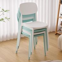 Chaises de salle à manger empilables en plastique blanc, légères, pour adultes, style européen, mobilier événementiel