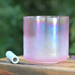 Bol chantant en quartz arc-en-ciel de luxe Jinfang, instrument d'alchimie fusionné de haute pureté, pour la thérapie sonore, la relaxation spirituelle - Product Image 2