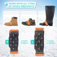 Poignées de neige en plastique antidérapantes pour équipement de lance à glace Couvre-chaussures Crampons à glace Crampons