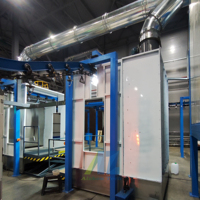 Ligne de revêtement par poudrage pour la fabrication des pièces métalliques