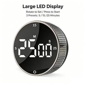 Temporizador <span class=keywords><strong>de</strong></span> Cocina Digital Magnético LED Grande, con Volumen Ajustable, Alarma Fuerte, 3 Preajustes <span class=keywords><strong>de</strong></span> 5/15/25 Minutos, <span class=keywords><strong>para</strong></span> Cocinar, Estudiar, Trabajar, OEM - Product Image 1