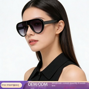 Lunettes de soleil tendance européennes et américaines 2026 : Nouveauté haut de gamme pour séances photo urbaines, polyvalentes et très populaires sur internet, même monture. - Product Image 3