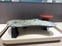 Table basse de salon noire contemporaine en MDF, ensemble de 2 tables gigognes, design fin et large, durable, 160 cm x 75 cm, avec logo personnalisé