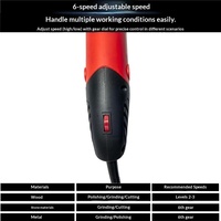 Mini-meuleuse d'angle électrique haute puissance 680W à 90 degrés pour le nettoyage, le polissage et le meulage des carreaux, meuleuse droite électrique