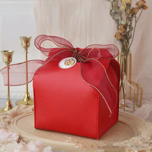 صناديق تغليف حلوى الزفاف من الجلد بتصميم عقدة، أكياس حلوى، هدايا الزفاف للضيوف، تذكارات، ديكورات حفلات الزفاف - Product Image 5