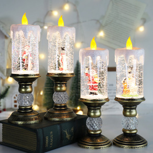 Hot Selling <b>Christmas</b> Crystal Lanterns Flameless LED Candles Eco-Friendly <b>Plug</b>-in Electric Decorations for Weddings Home Use - Product Image 2